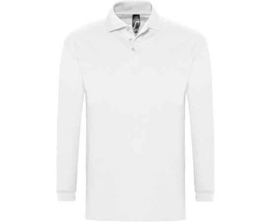 Рубашка поло мужская с длинным рукавом Winter II 210 белая G_11353102S, Цвет: белый, Размер: S