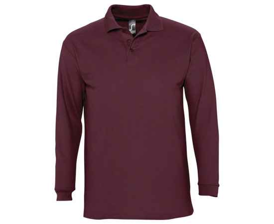 Рубашка поло мужская с длинным рукавом Winter II 210 бордовая G_11353146XXL, Цвет: бордо, Размер: XXL