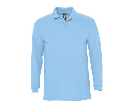 Рубашка поло мужская с длинным рукавом Winter II 210 голубая G_11353200XL, Цвет: голубой, Размер: XL