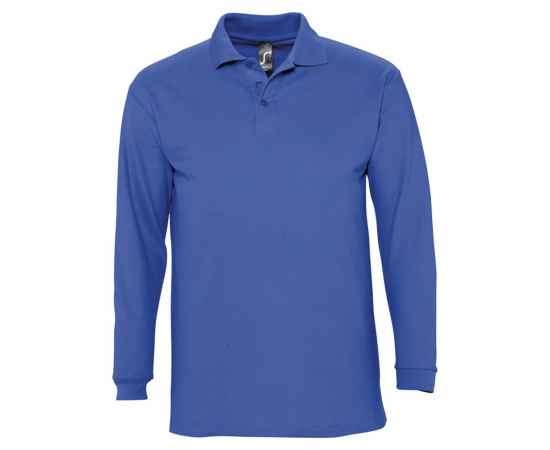 Рубашка поло мужская с длинным рукавом Winter II 210 ярко-синяя G_11353241S, Цвет: синий, Размер: S