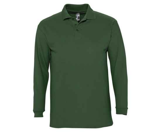 Рубашка поло мужская с длинным рукавом Winter II 210 темно-зеленая G_11353275M