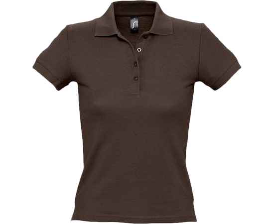 Рубашка поло женская People 210, шоколадно-коричневая G_1895.591, Цвет: коричневый, шоколадный, Размер: S