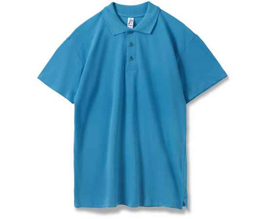 Рубашка поло мужская Summer 170 ярко-бирюзовая, размер L, Цвет: бирюзовый, Размер: L