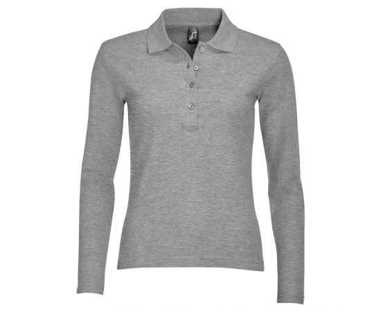 Рубашка поло женская с длинным рукавом Podium серый меланж G_11317360S, Цвет: серый меланж, Размер: S