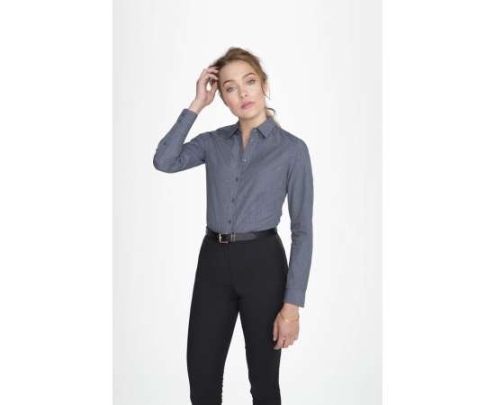 Рубашка Barnet Women серый меланж, размер XS, Цвет: серый меланж, Размер: XS, изображение 6