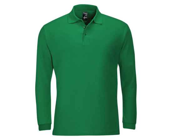 Рубашка поло мужская с длинным рукавом Winter II 210 ярко-зеленая G_11353272XL, Цвет: зеленый, Размер: XL
