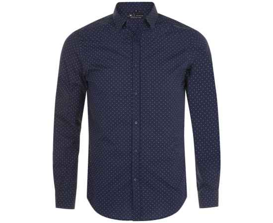 Рубашка мужская Becker Men, темно-синяя с белым, размер S, Цвет: темно-синий, Размер: S