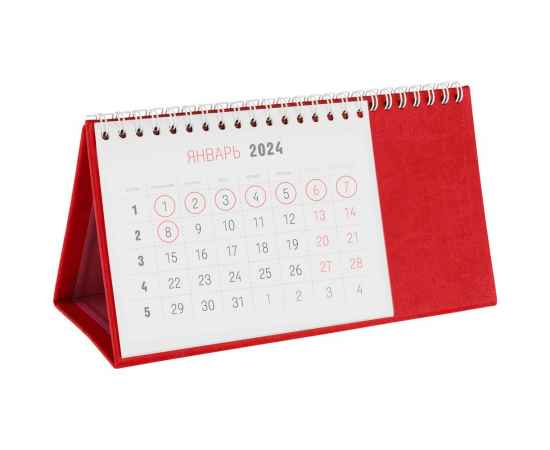 Календарь настольный Brand, красный, Цвет: красный, Размер: 21х12х8