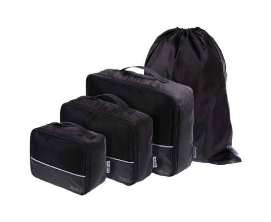 Дорожный набор сумок noJumble 4 в 1, черный, Цвет: черный, Размер: 35х25х10 с