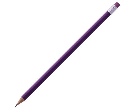 Карандаш простой Triangle с ластиком, фиолетовый, Цвет: фиолетовый, Размер: 19х0