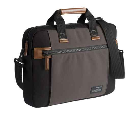 Сумка для ноутбука Sideways Laptop Bag, черная с серым, Цвет: серый, Размер: 40х29х6 см