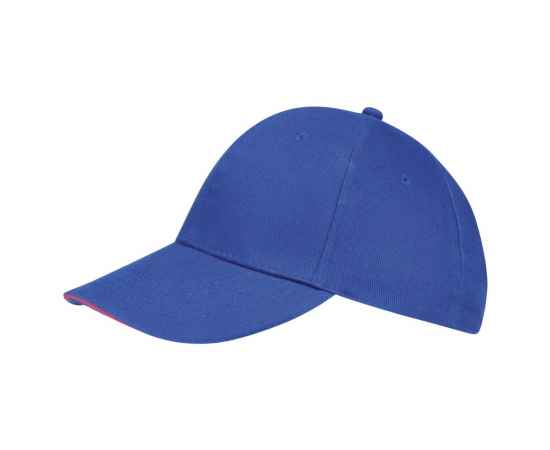 Бейсболка Buffalo, ярко-синяя (royal) с неоново-розовым, Цвет: синий, розовый, Размер: 56-58