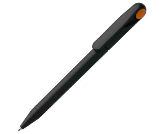 Ручка шариковая Prodir DS1 TMM Dot, черная с оранжевым, Цвет: оранжевый, Размер: 14х1