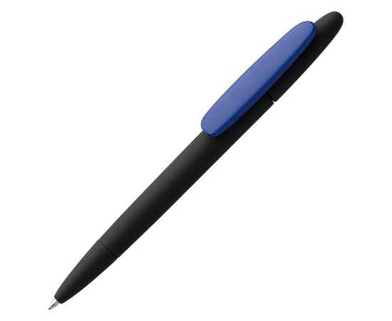 Ручка шариковая Prodir DS5 TRR-P Soft Touch, черная с синим, Цвет: синий, Размер: 14
