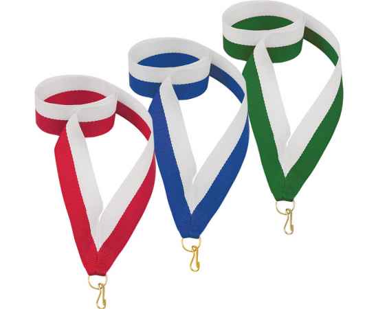 0021-253 Лента для медали 22мм (красный, белый), Цвет: красный, белый
