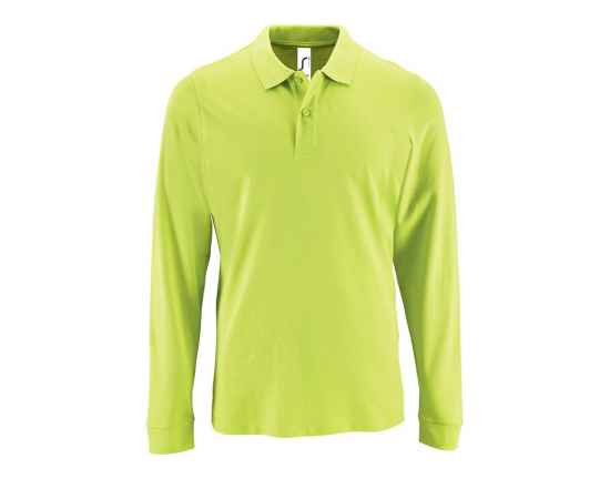 Рубашка поло мужская с длинным рукавом Perfect LSL Men, зеленое яблоко G_02087280S, Цвет: зеленое яблоко, Размер: S