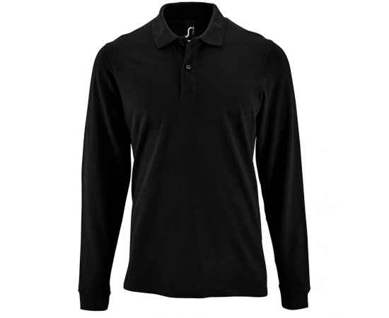 Рубашка поло мужская с длинным рукавом Perfect LSL Men, черная G_02087312S, Цвет: черный, Размер: S