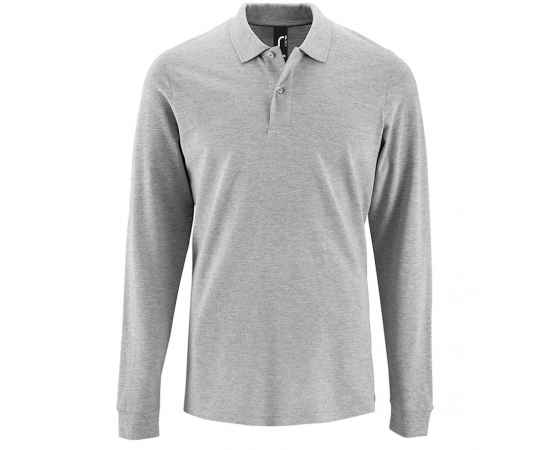 Рубашка поло мужская с длинным рукавом Perfect LSL Men, серый меланж G_02087360S, Цвет: серый, серый меланж, Размер: 3XL