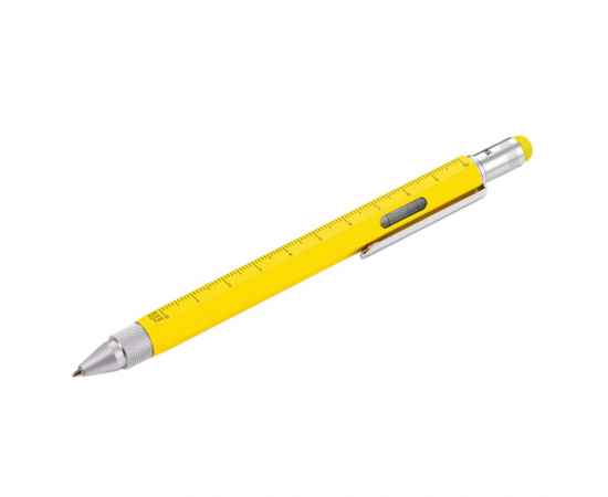 Ручка шариковая Construction, мультиинструмент, желтая, Цвет: желтый, Размер: 15х1х1 с