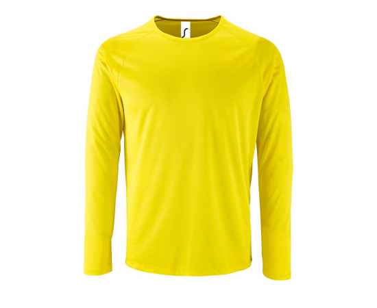 Футболка с длинным рукавом Sporty LSL Men желтый неон, размер S, Цвет: желтый, Размер: S