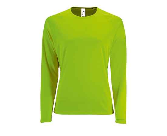 Футболка с длинным рукавом Sporty LSL Women зеленый неон, размер XS, Цвет: зеленый, Размер: XS