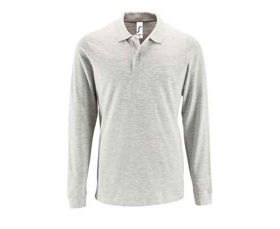 Рубашка поло мужская с длинным рукавом Perfect LSL Men, светло-серый меланж G_02087300S, Цвет: серый меланж, Размер: S