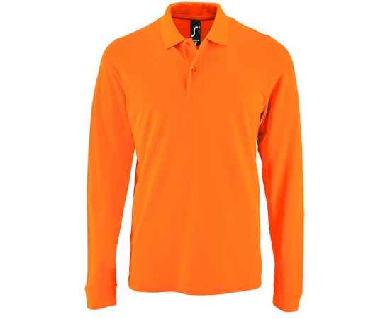Рубашка поло мужская с длинным рукавом Perfect LSL Men, оранжевая G_02087400S, Цвет: оранжевый, Размер: S