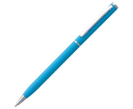 Ручка шариковая Hotel Chrome, ver.2, матовая голубая, Цвет: голубой, Размер: 13х0