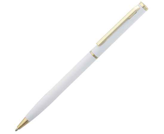 Ручка шариковая Hotel Gold, ver.2, глянцевая белая, Цвет: белый, Размер: 13х0