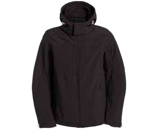 Куртка мужская Hooded Softshell черная, размер S, Цвет: черный, Размер: S