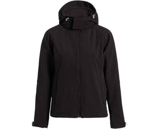 Куртка женская Hooded Softshell черная, размер S, Цвет: черный, Размер: S