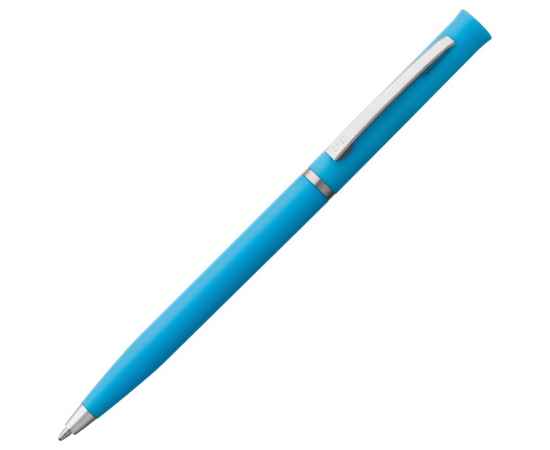 Ручка шариковая Euro Chrome, голубая, Цвет: голубой, Размер: 13