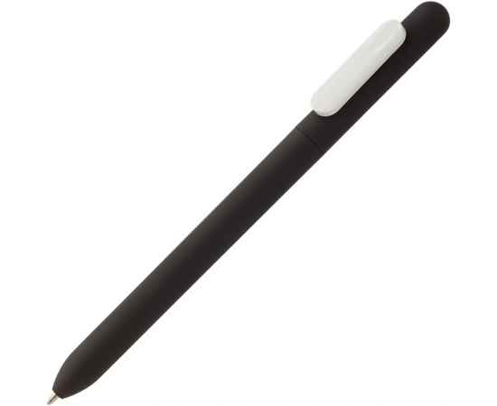 Ручка шариковая Swiper Soft Touch, черная с белым, Цвет: черный, Размер: 14