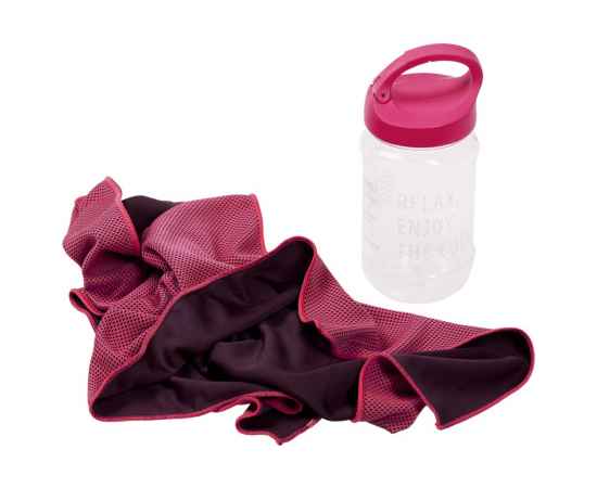 Охлаждающее полотенце Weddell, розовое, Цвет: розовый, Размер: полотенце 80х30 с