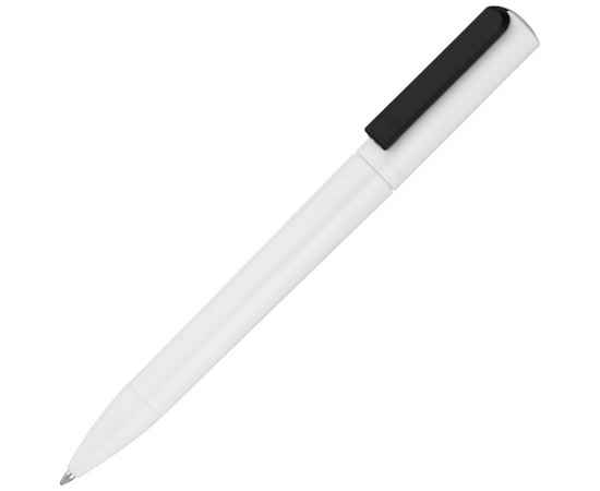 Ручка шариковая Split White Neon, белая с черным, Цвет: черный, Размер: 14х1