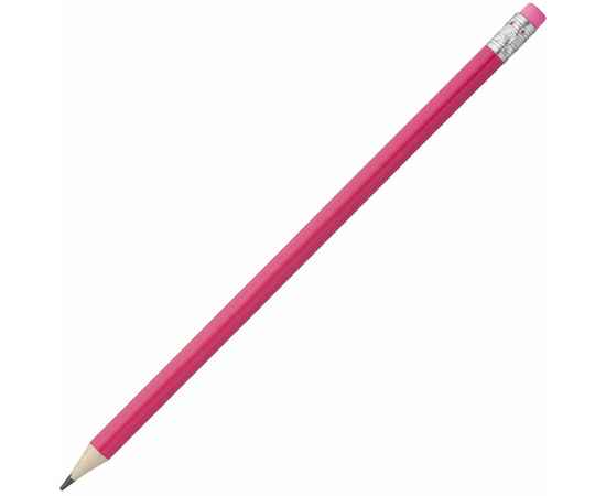 Карандаш простой Hand Friend с ластиком, розовый, Цвет: розовый, Размер: 19х0