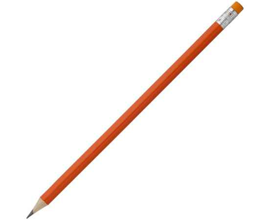 Карандаш простой Hand Friend с ластиком, оранжевый, Цвет: оранжевый, Размер: 19х0