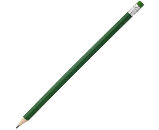 Карандаш простой Hand Friend с ластиком, зеленый, Цвет: зеленый, Размер: 19х0