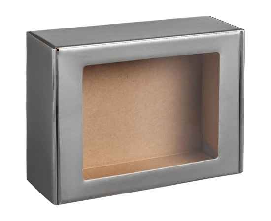 Коробка с окном Visible, серебристая, Цвет: серебристый, Размер: 25