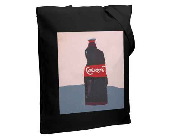 Холщовая сумка «Кола», черная, Цвет: черный, Размер: 35х38х6 см