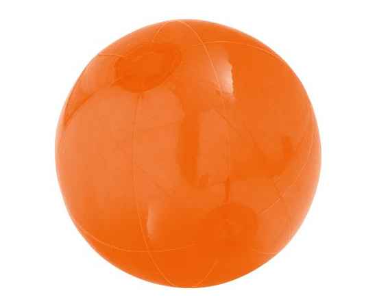 Надувной пляжный мяч Sun and Fun, полупрозрачный оранжевый, Цвет: оранжевый, Размер: диаметр 24