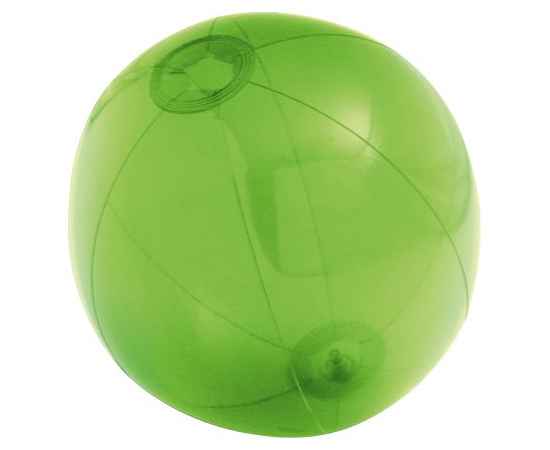 Надувной пляжный мяч Sun and Fun, полупрозрачный зеленый, Цвет: зеленый, Размер: диаметр 24