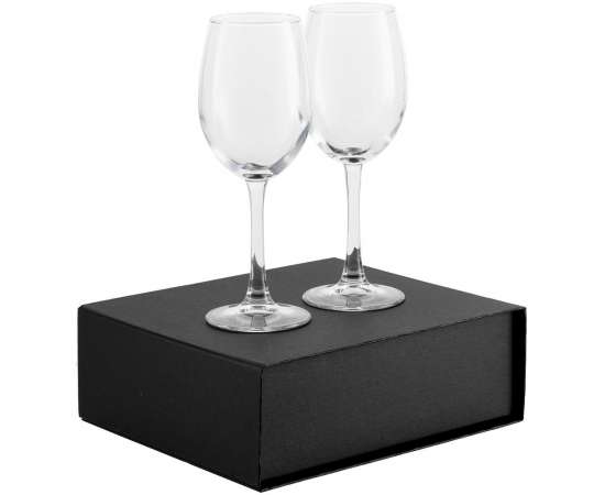 Набор из 2 бокалов для вина Wine House, черный, Цвет: черный, Объем: 300, Размер: бокал: высота 21 см