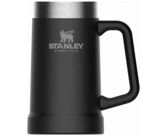 Пивная кружка Stanley Adventure, черная, Цвет: черный, Объем: 700, Размер: диаметр 10 см