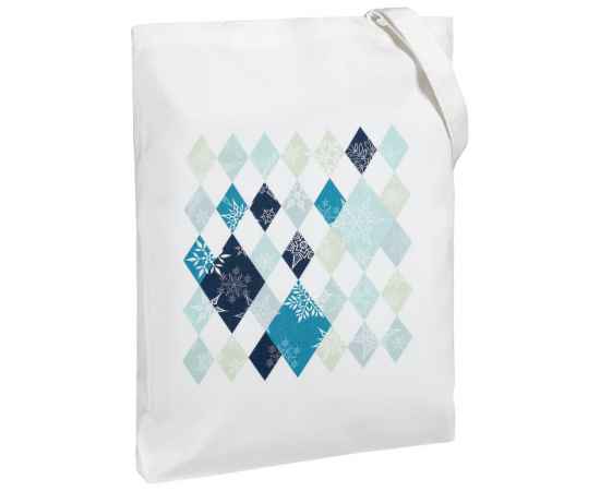 Холщовая сумка «Ромбо. Первый снег», белая, Цвет: белый, Размер: 35х38х6 см
