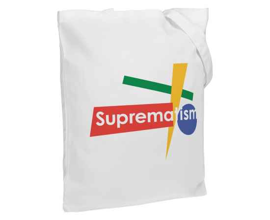 Холщовая сумка Suprematism, молочно-белая, Цвет: белый, Размер: 35х38х6 см