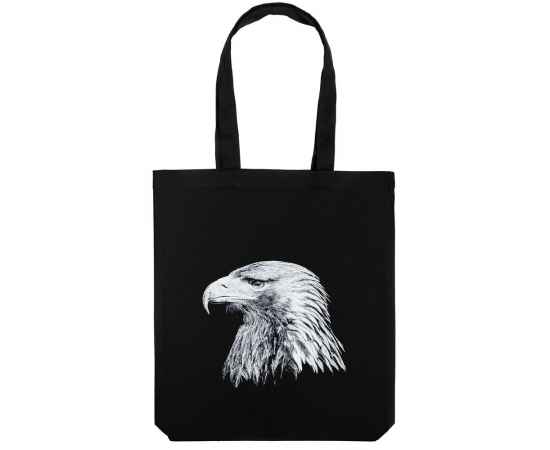 Холщовая сумка Like an Eagle, черная, Цвет: черный, Размер: 35х38х6 см