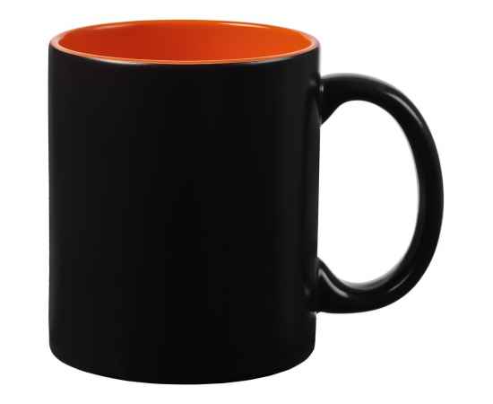 Кружка-хамелеон On Display, матовая, черная с оранжевым, Цвет: оранжевый, Объем: 300, Размер: высота 9