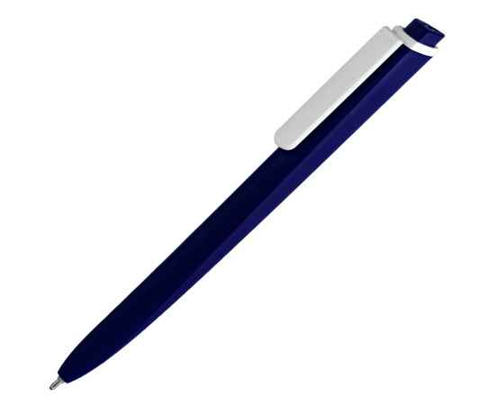 Ручка шариковая Pigra P02 Mat, темно-синяя с белым, Цвет: темно-синий, Размер: 14