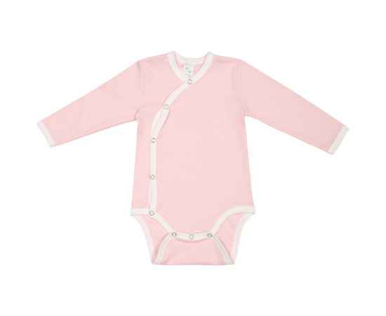 Боди детское Baby Prime, розовое с молочно-белым, размер 68 см, Цвет: розовый, Размер: 68 см